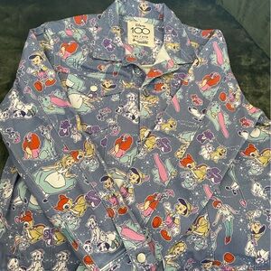 Disney Jean Jacket- Blue with Colorful Characters